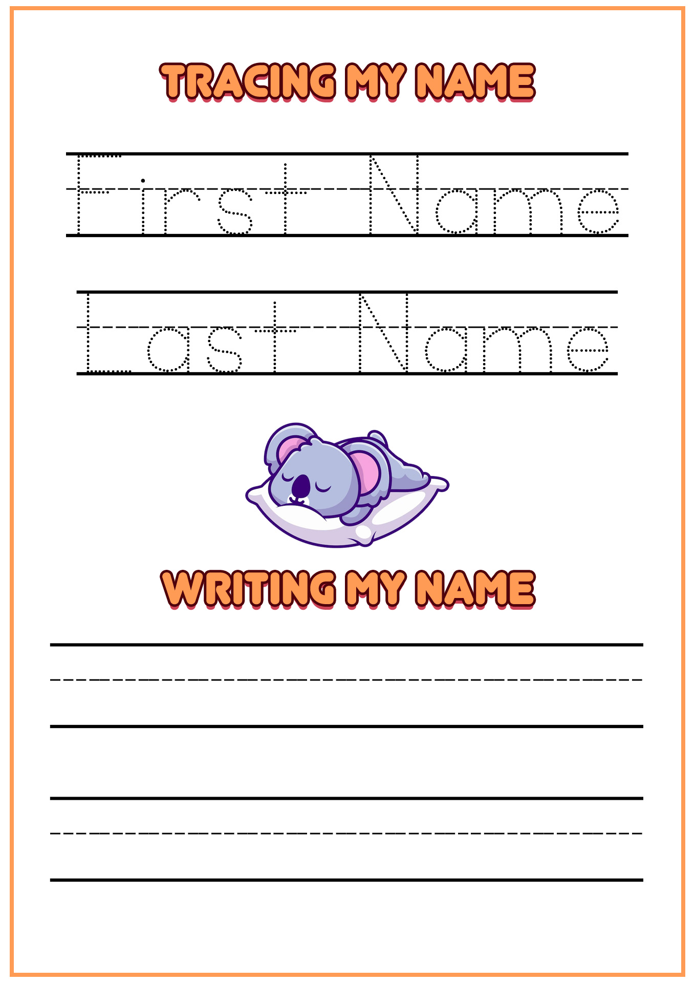 Write My Name Worksheet Image