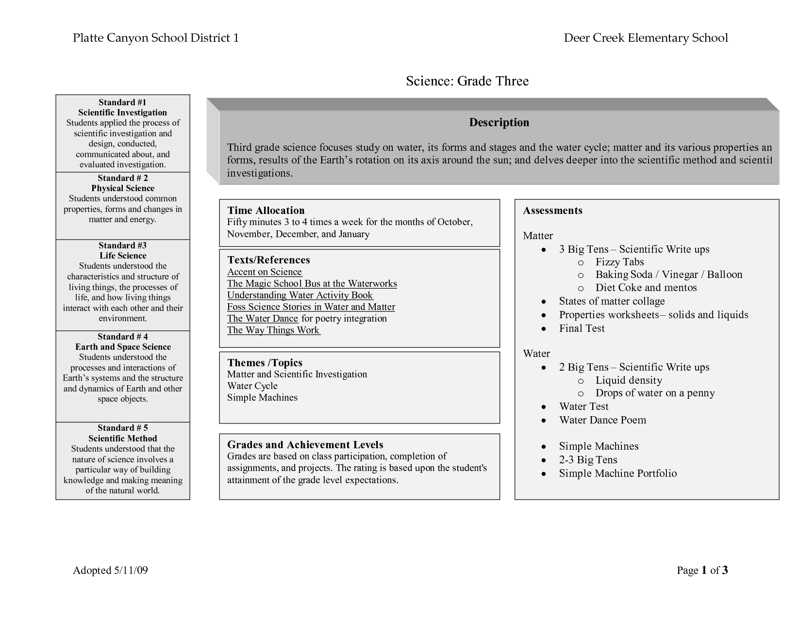 3rd Grade Science Worksheets