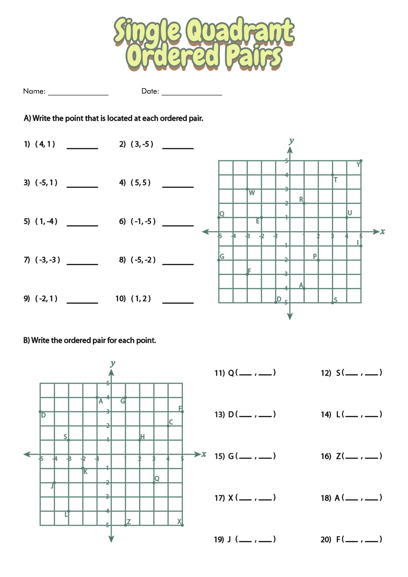 9 Free Coordinate Grid Worksheets Free PDF At Worksheeto
