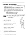 Action and Linking Verbs Worksheets Image