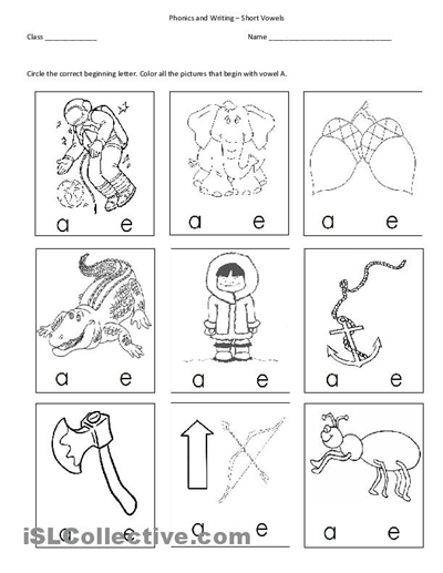 Beginning Letter Sounds Worksheet