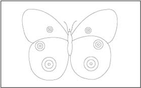 Butterfly Coloring Page Tracing Image