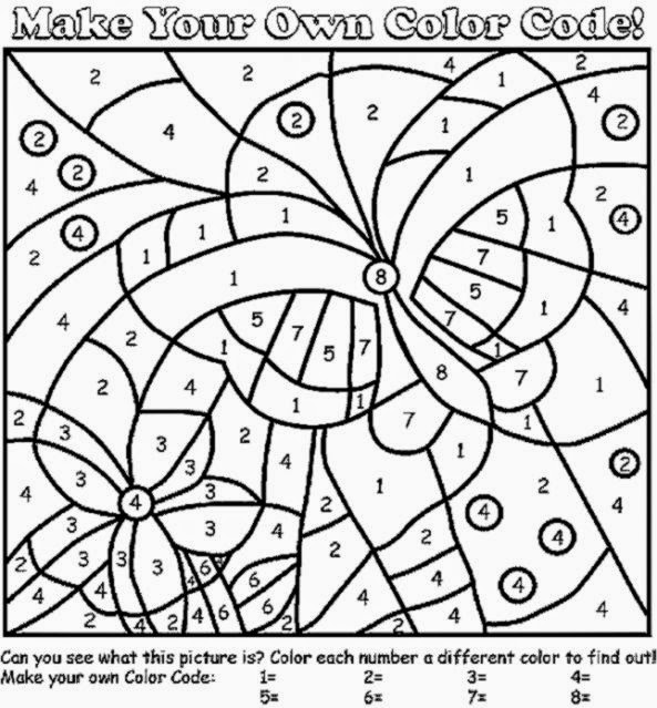 Color by Number Coloring Pages Image