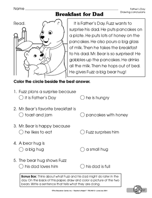 Drawing Conclusions Worksheets Grade 1 Image
