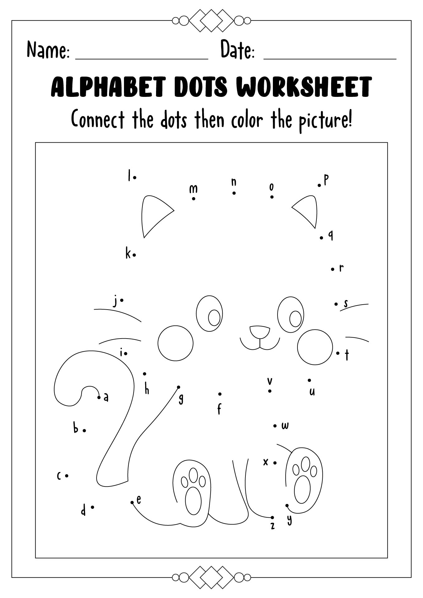 Free Preschool Alphabet Dot Worksheets Image