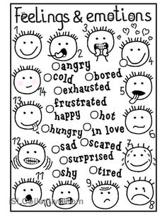 Free Printable Emotions Worksheets Feelings Image