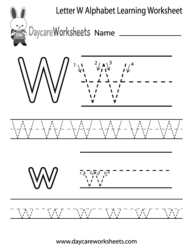 Free Printable Preschool Worksheets Letter W Image