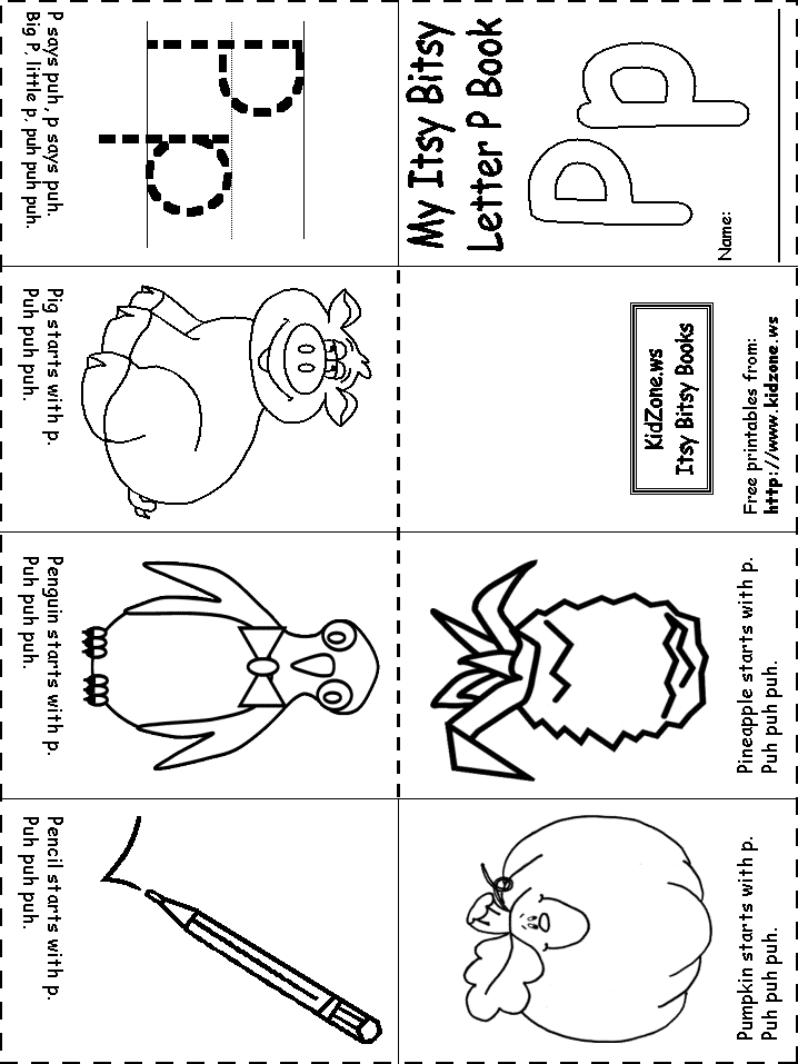 Letter P Beginning Sounds Worksheets