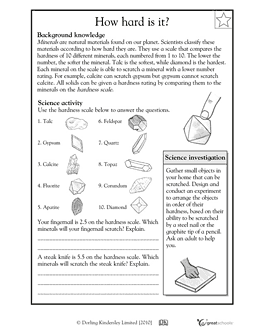 Rocks and Minerals Worksheets 3rd Grade
