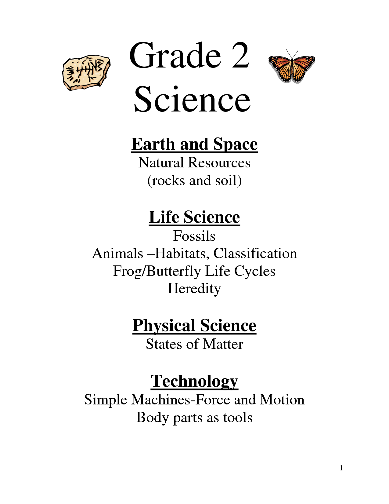 Science Worksheets Grade 2