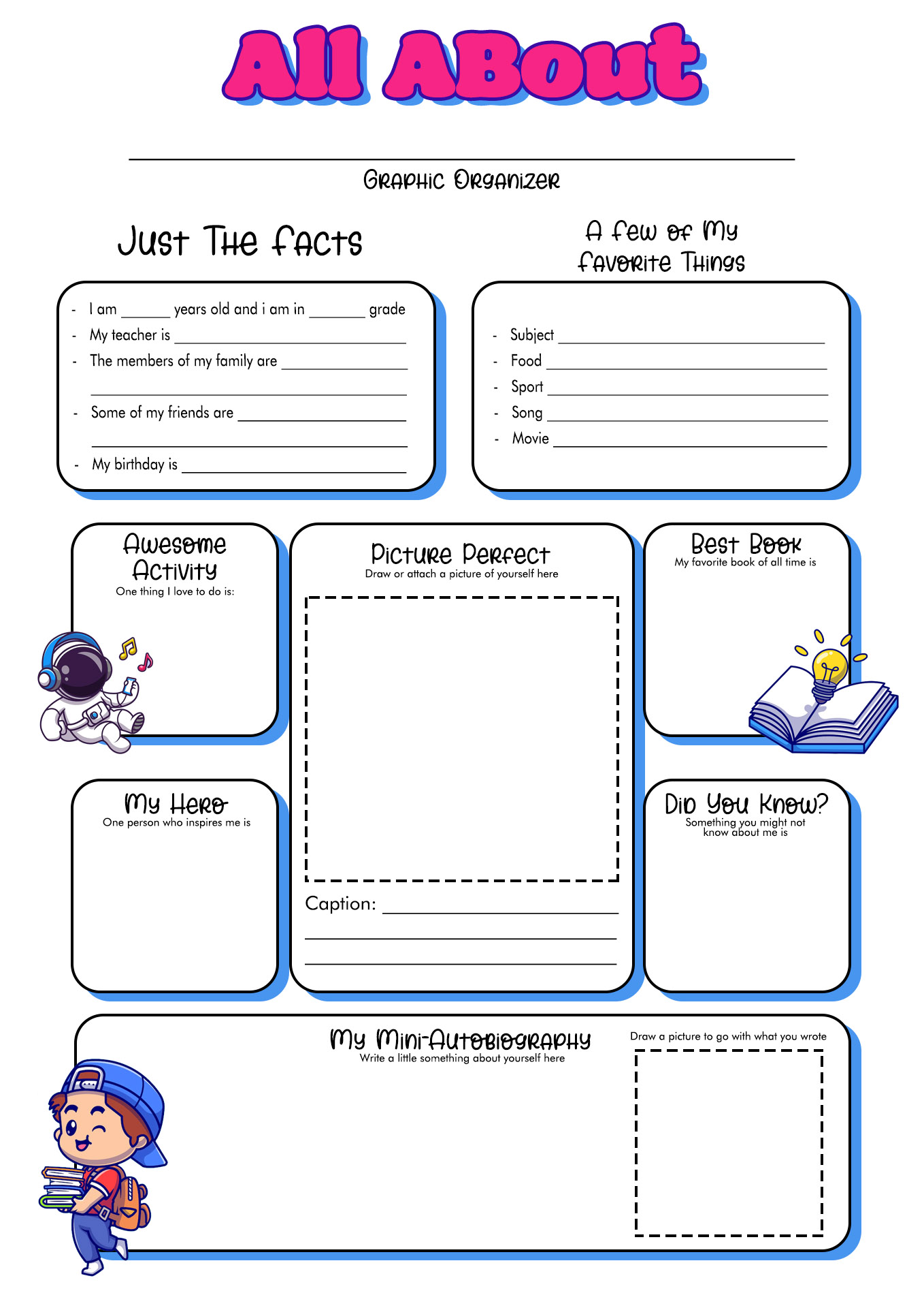All About Me Graphic Organizer Image