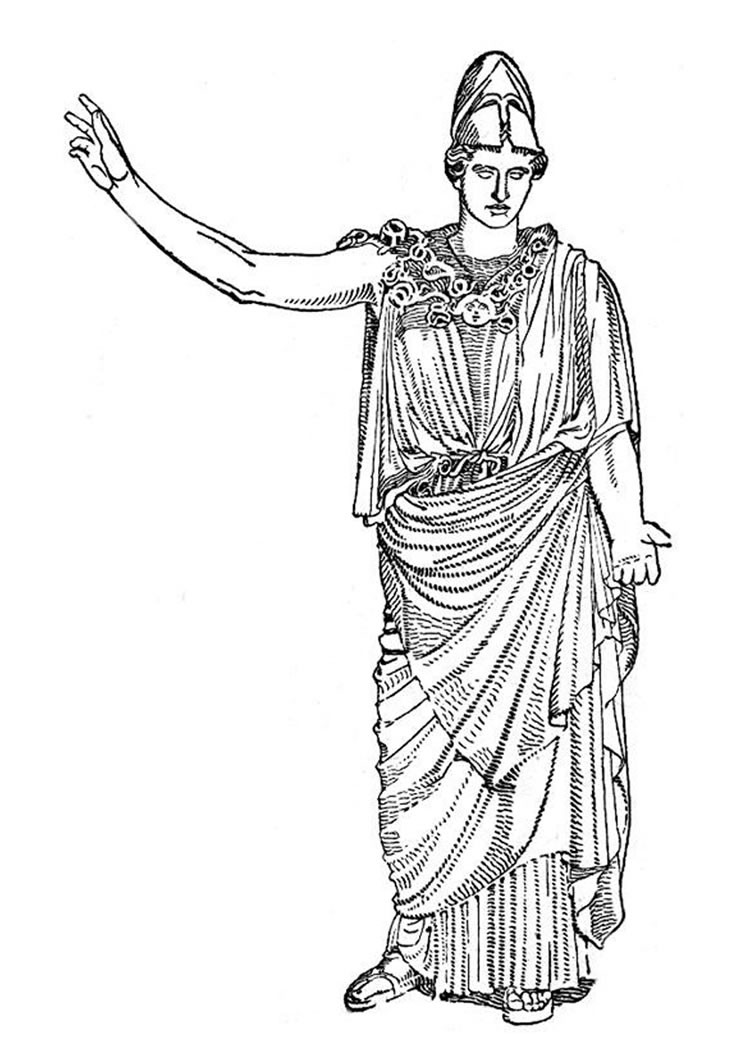 Artemis Goddess Coloring Pages Image