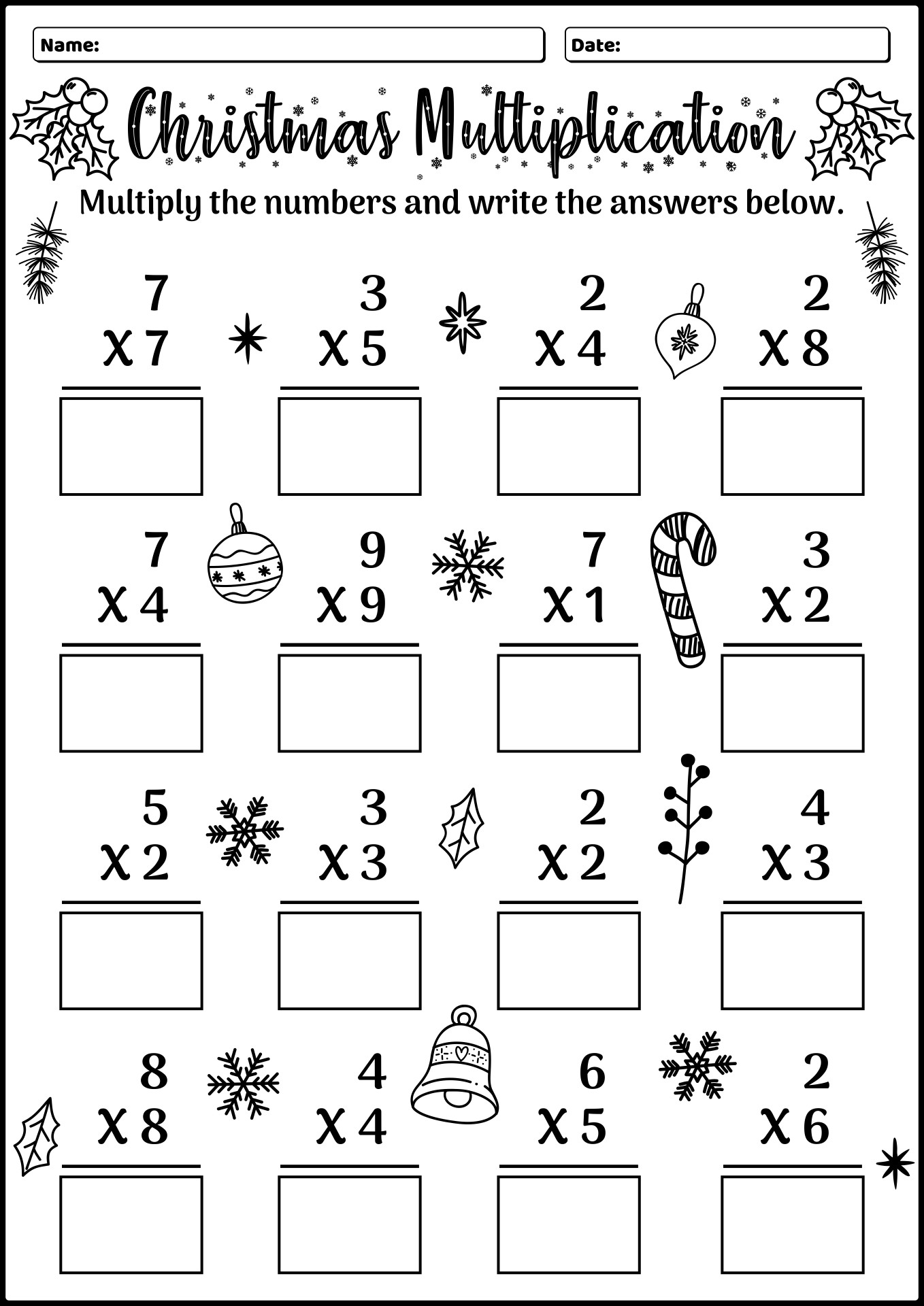 14 Best Images of Christmas Multiplication Color Worksheet Hidden ...