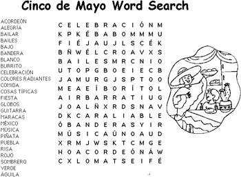 Cinco De Mayo Word Search Printable Image