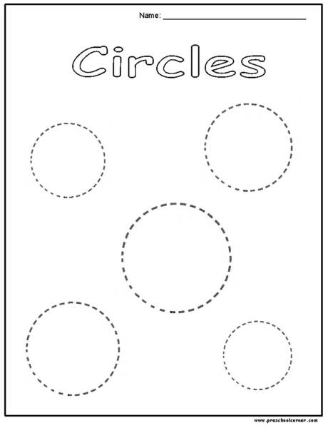 Circle Tracing Worksheets Preschool Image