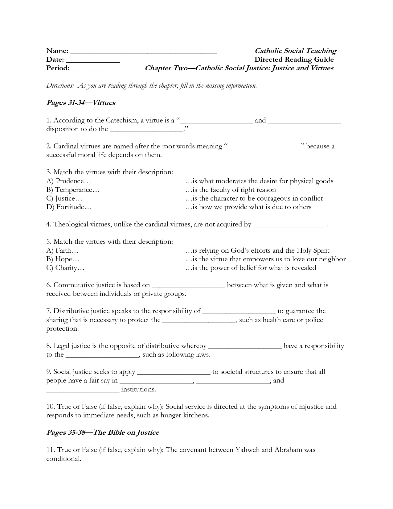 Directed Reading Worksheet Answers Image