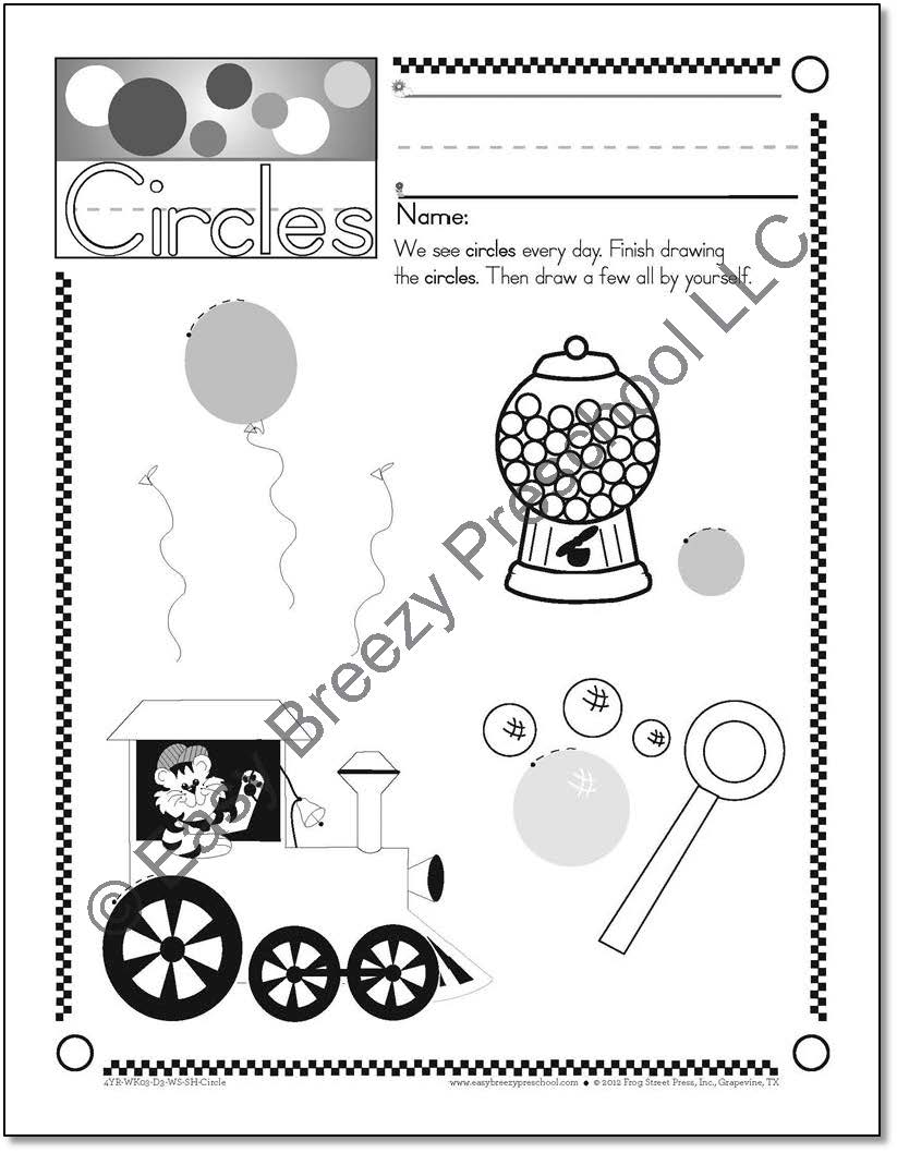 Easy Shape Worksheets Preschool Image