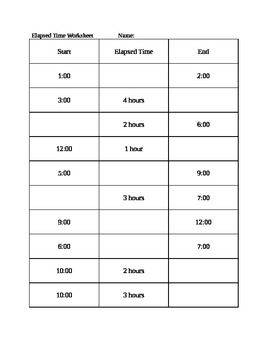 Elapsed Time Practice Worksheets Image