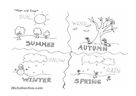 Four Seasons Kindergarten Worksheets