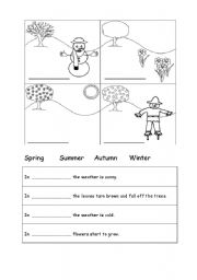 Four Seasons Printable Worksheet