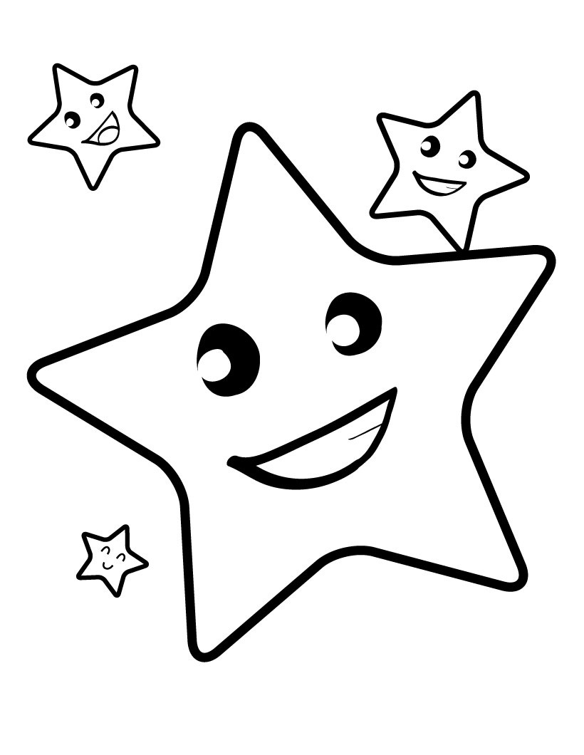 Free Printable Star Coloring Pages for Kids Image
