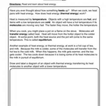 Heat Energy Worksheets for 2nd Grade Image