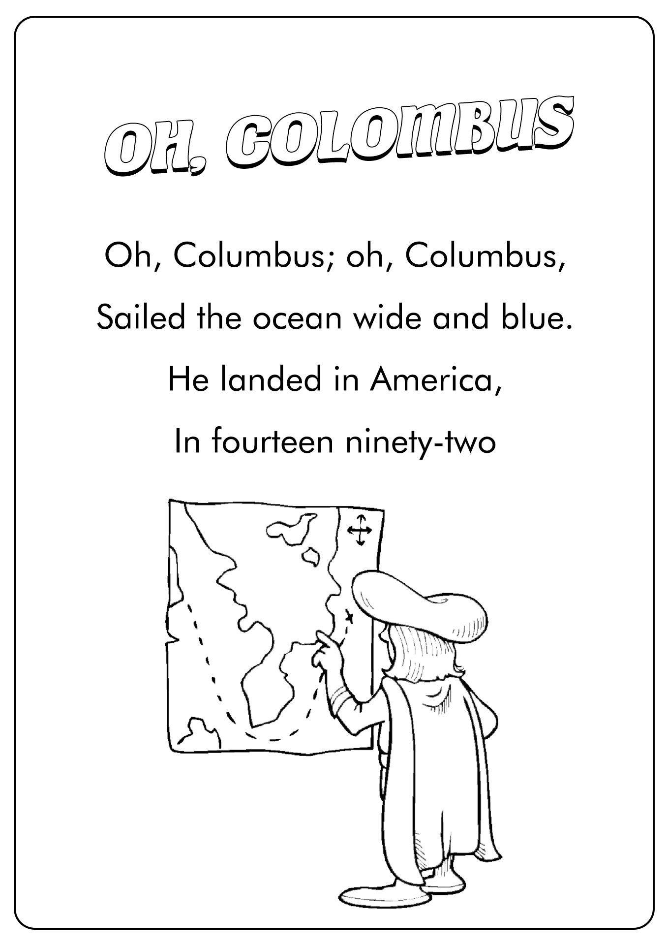 Kids Poem About Christopher Columbus Image
