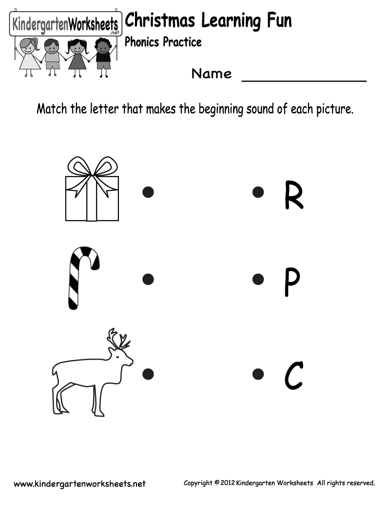 Kindergarten Christmas Worksheets Image