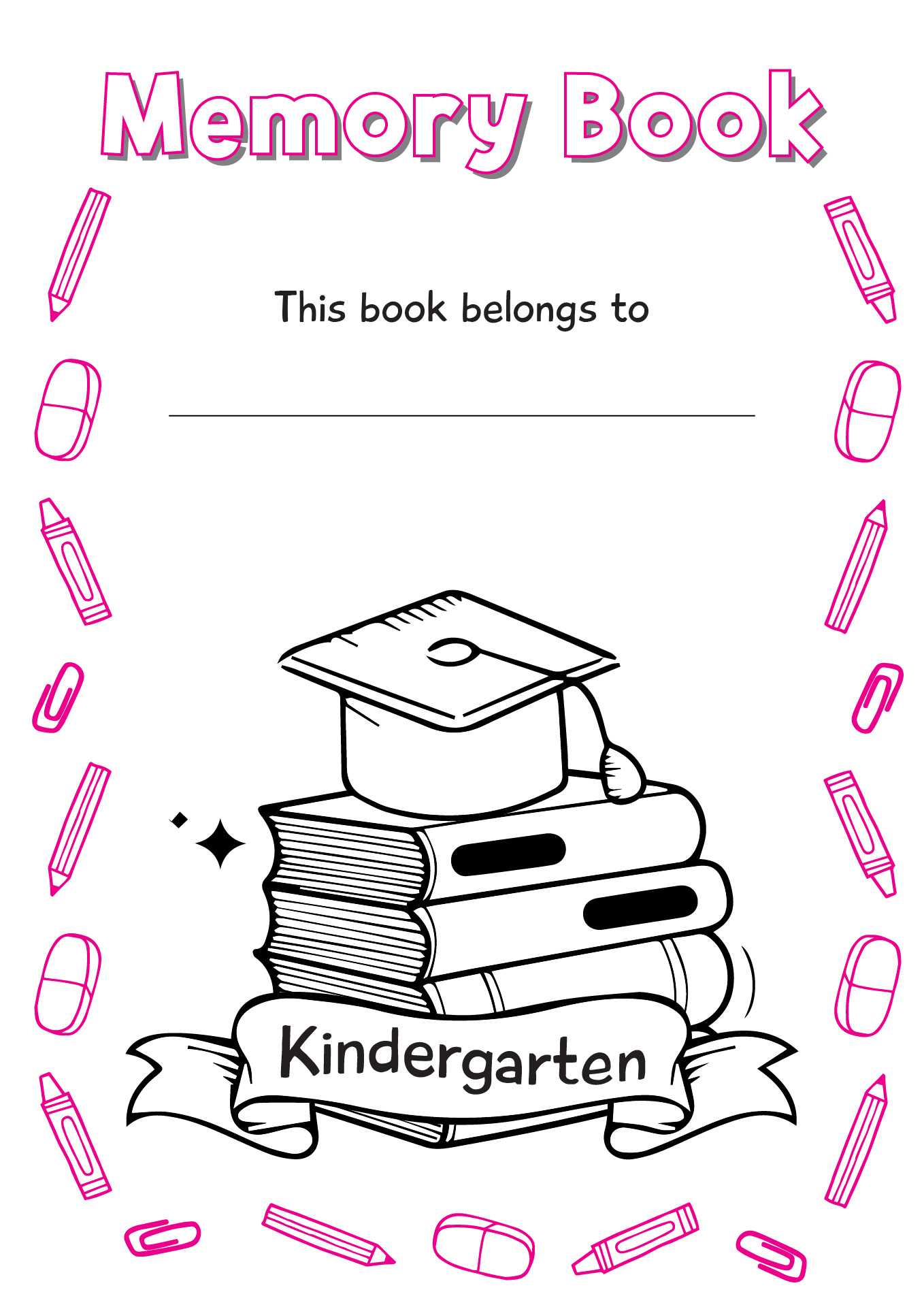Kindergarten Memory Book Template