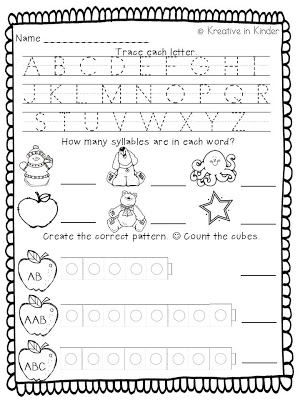 kindergarten morning work freebies 70530 - Kindergarten Morning Work