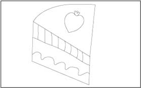 Piece of Cake Coloring Page