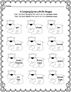 Proper Nouns Worksheets First Grade Image
