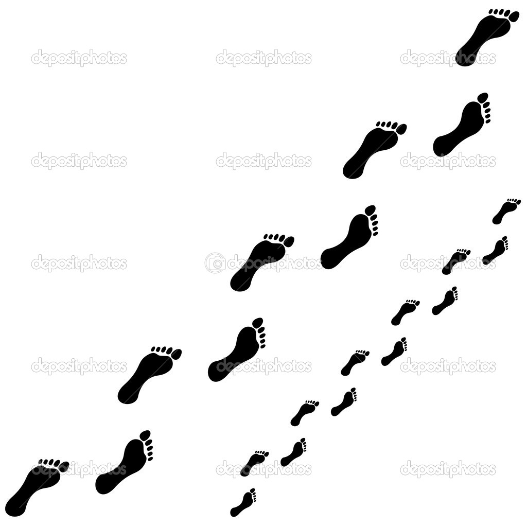 Small Baby Foot Prints to Trace Image