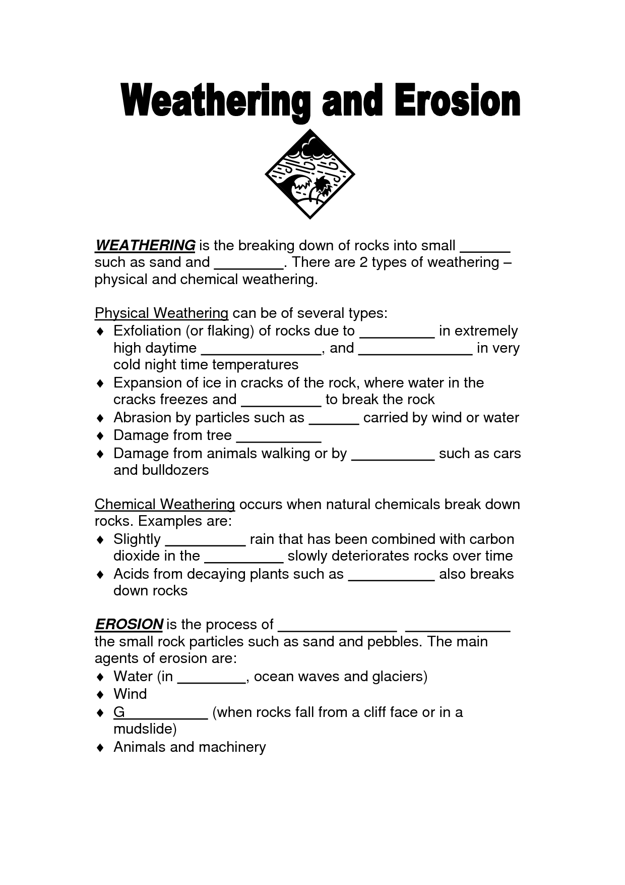 16 Weathering And Erosion Worksheet Activity Worksheeto