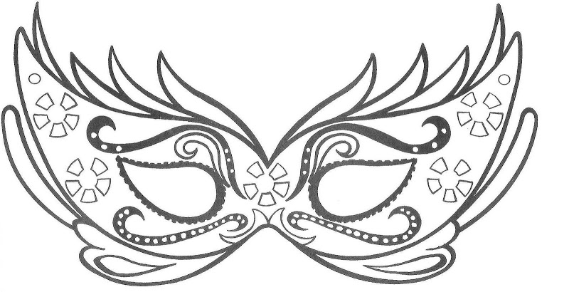 White Masquerade Mask Clip Art Image