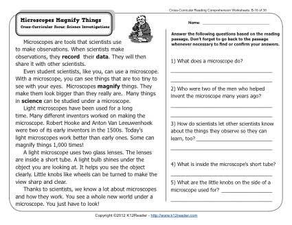 6th Grade Reading Comprehension Worksheets Image
