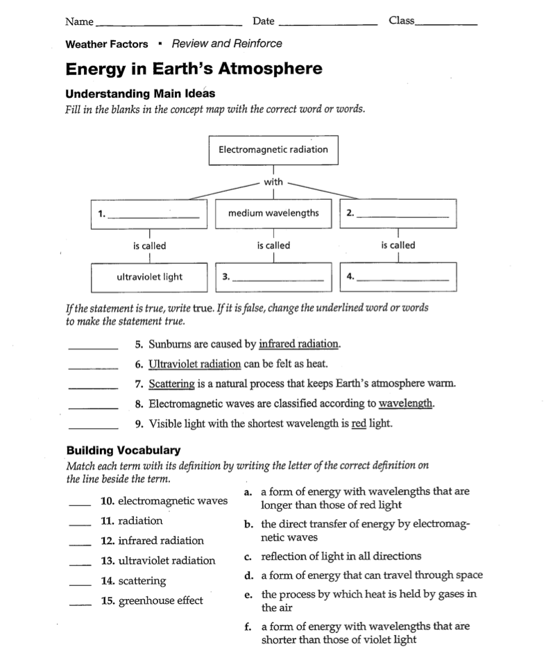 8th Grade Earth Science Worksheets Image