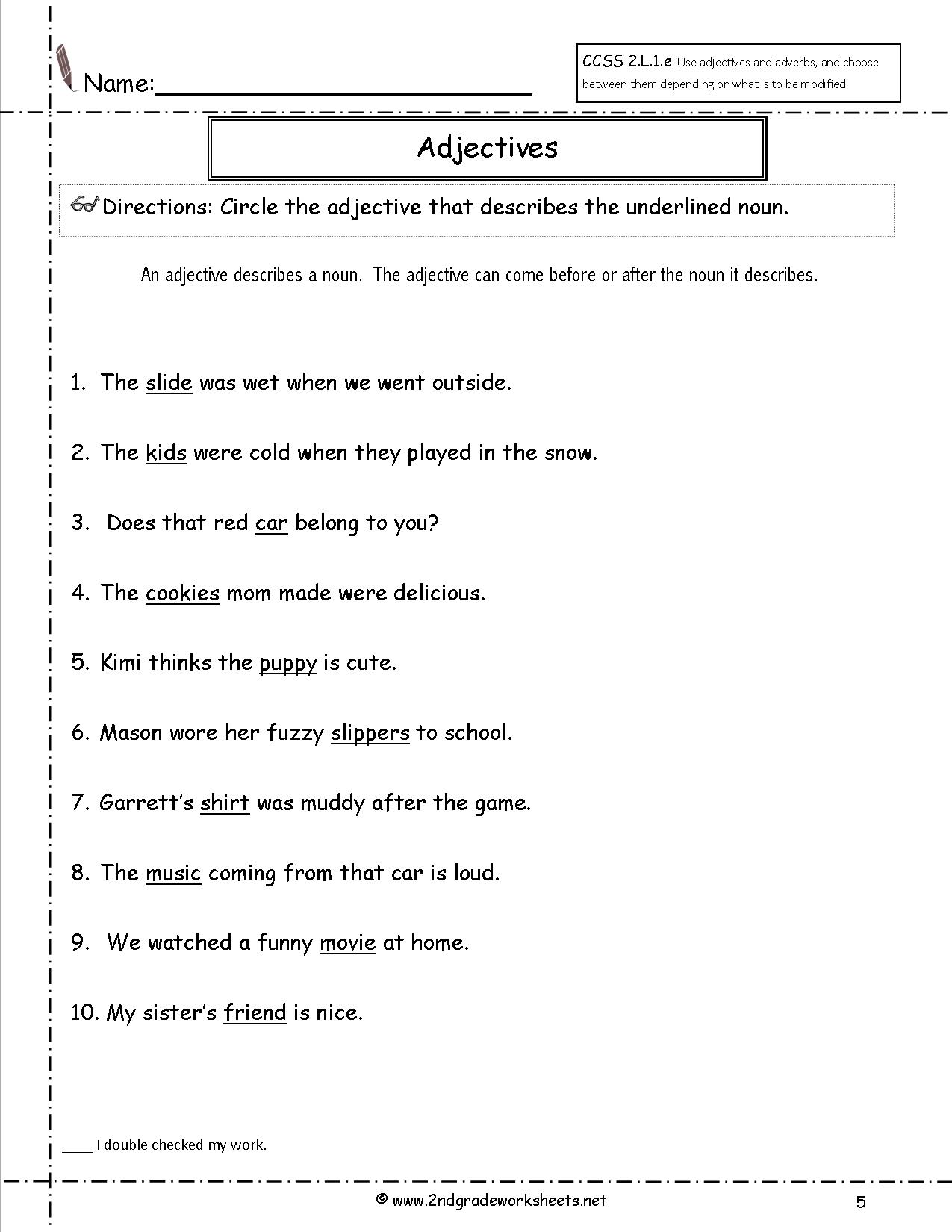14 Super Teacher Worksheets Adjectives Worksheeto