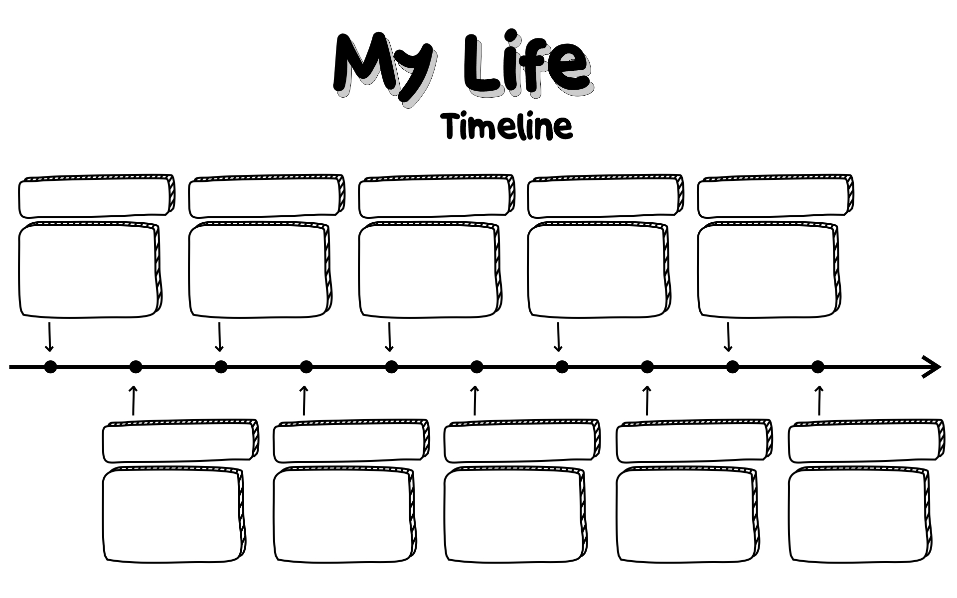 Blank Life Timeline Template Image