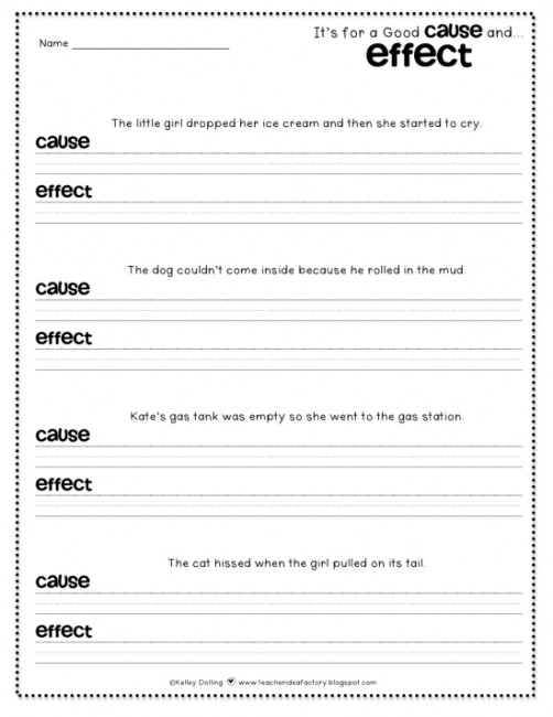 Cause and Effect Worksheets 3rd Grade Image