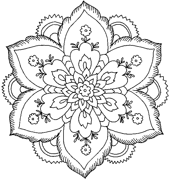 Cool Flower Coloring Pages Image