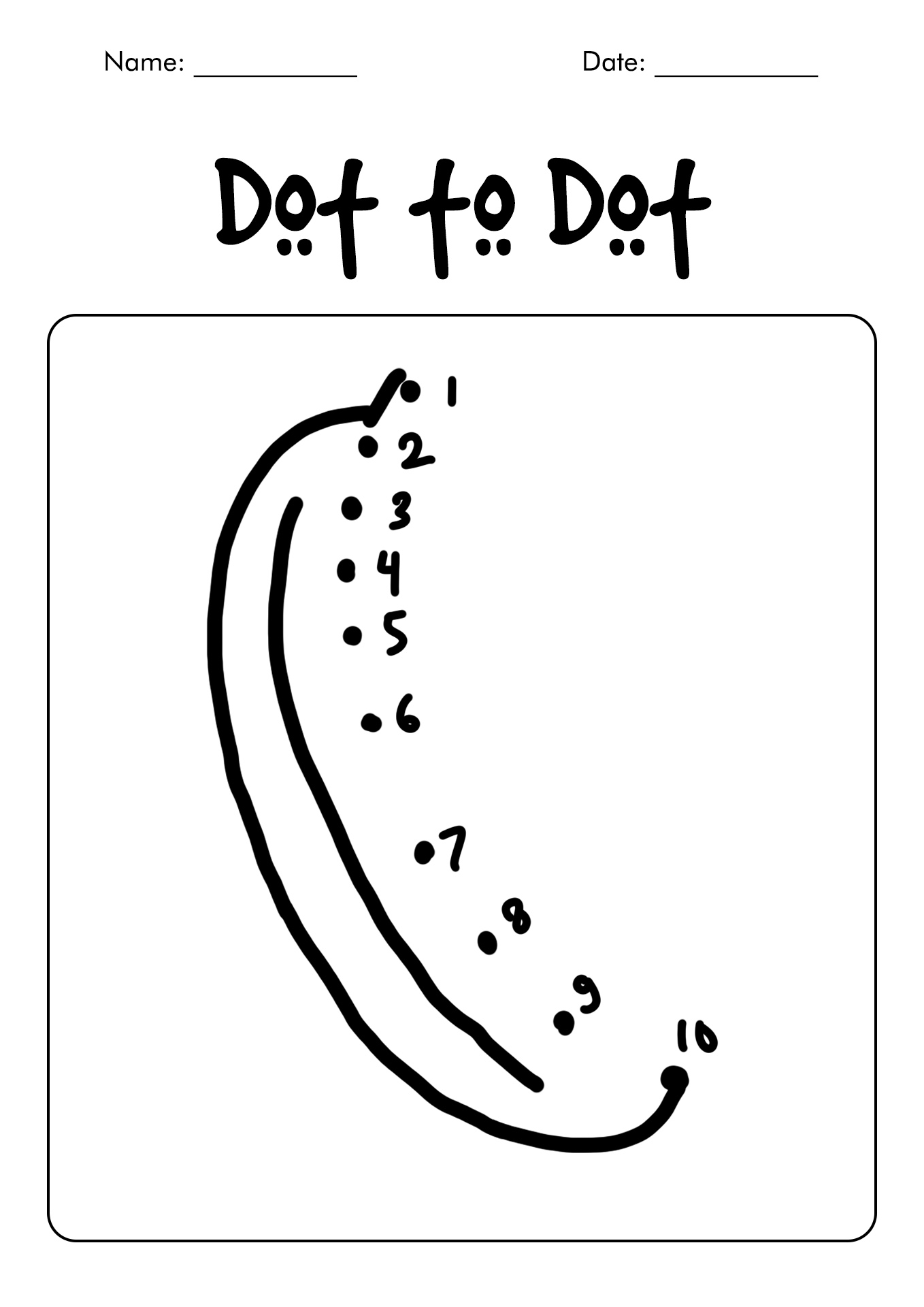 Dots Numbers Worksheets