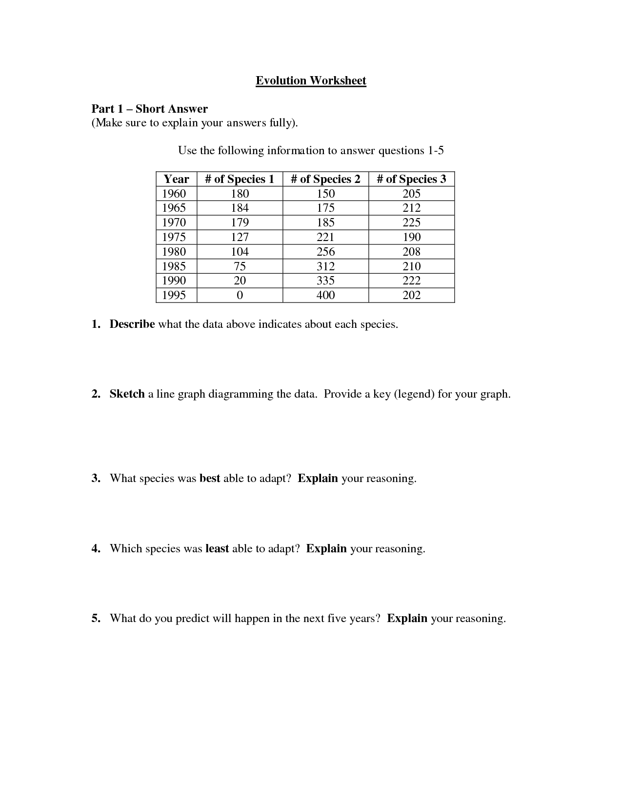 Free Biology Worksheets with Answers Image