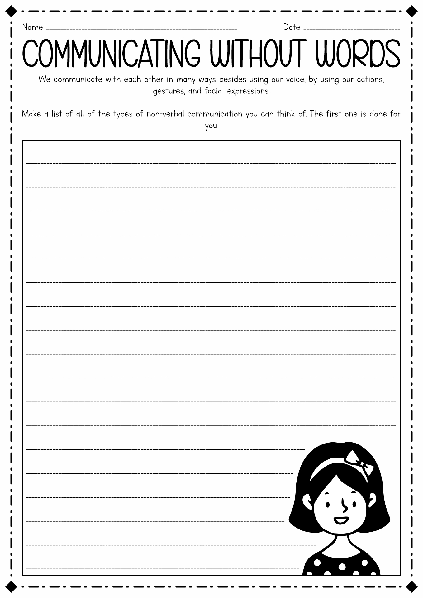 17 Free Communication Worksheets Worksheeto