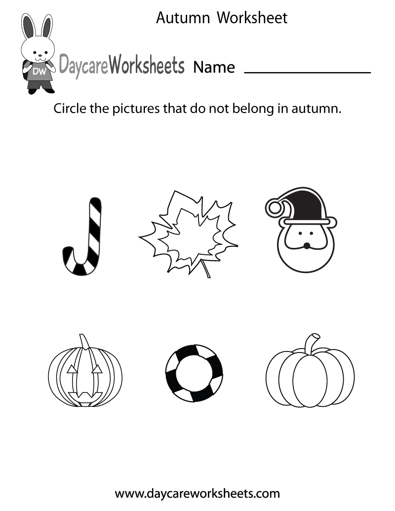 Free Printable Fall Worksheets Preschool Image