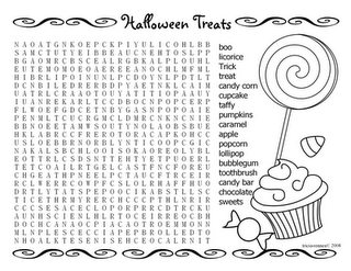 Free Printable Halloween Word Search Puzzles Image