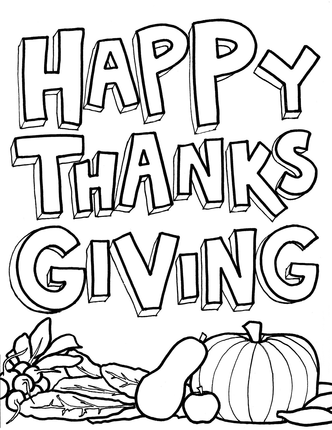 Happy Thanksgiving Coloring Pages Image