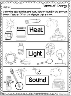 Heat Energy Worksheets Kindergarten Image