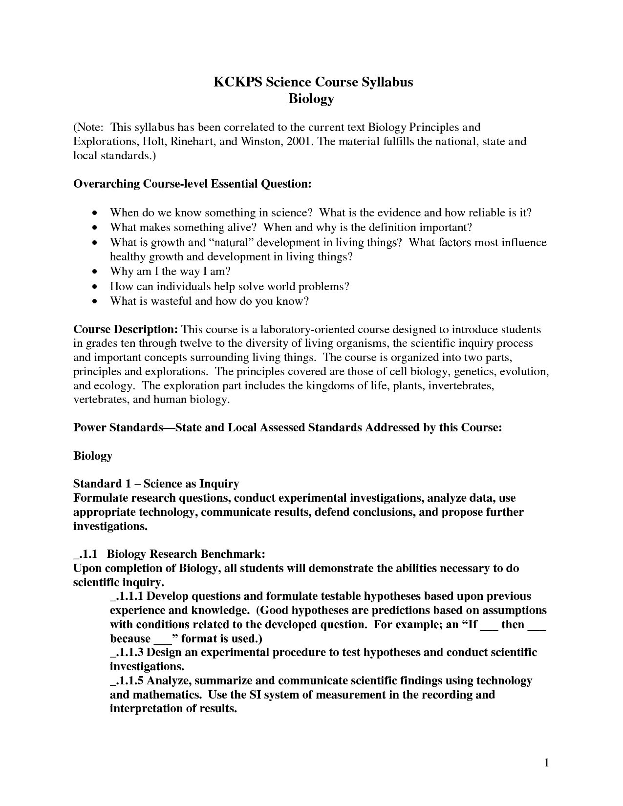Holt Biology Skills Worksheet Directed Reading Answer Key