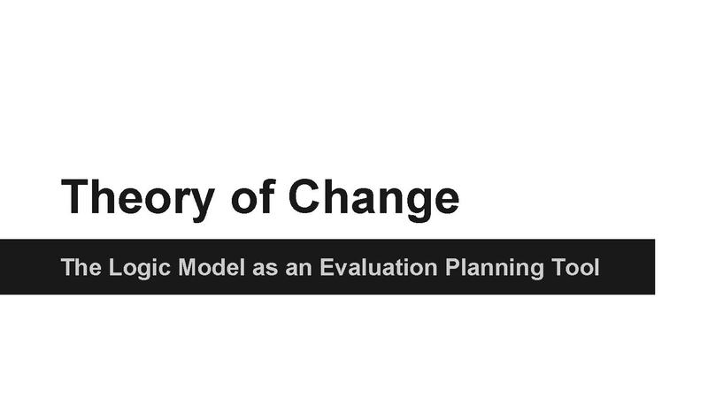 Logic and Theory of Change Model Image
